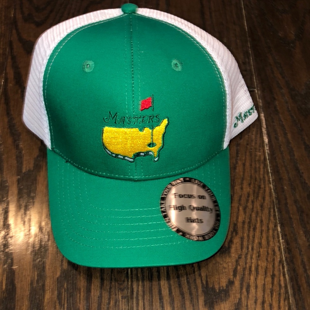 Masters green and white mesh hat new